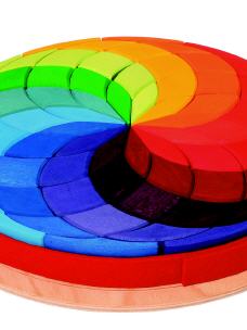Kreisende Farbspirale